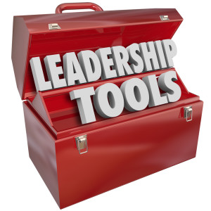 Toolbox with the words Leadership Tools