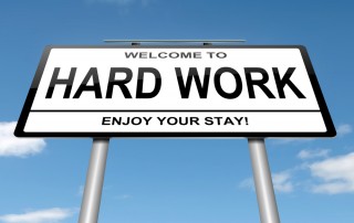 roadsign: Welcome to Hard Work