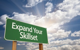 Road Sign that says, "Expand Your Skillset"