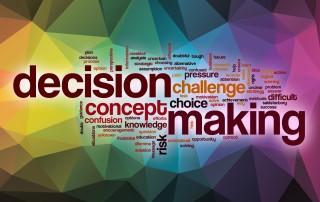 word cloud emphasizing decision making
