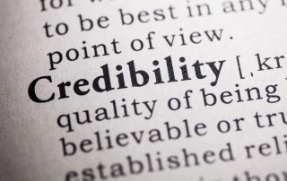 Dictionary image of the word: credibility