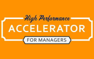 Image with text: High Performance Accelerator for Managers